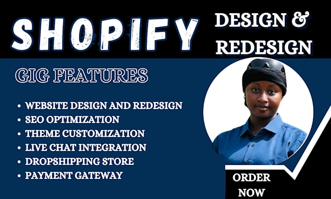 Gig Preview - Do shopify website redesign dropshipping store shopify redesign store web