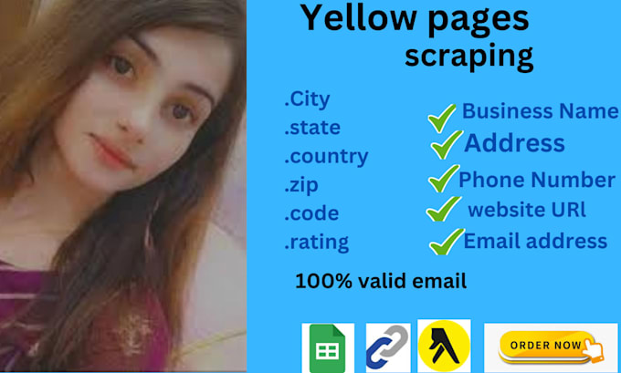 Gig Preview - Do scraping  from yellow pages