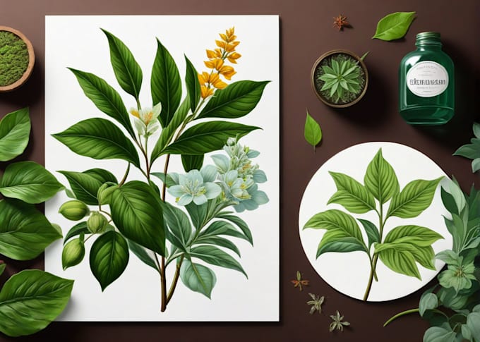 Gig Preview - Draw botanical illustration art for you