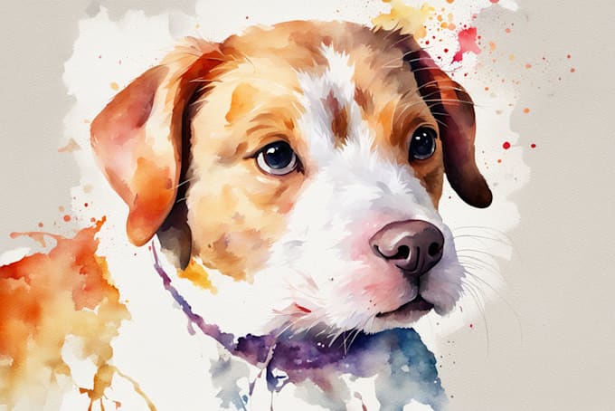 Gig Preview - Paint watercolor portrait of your pets or animal photos