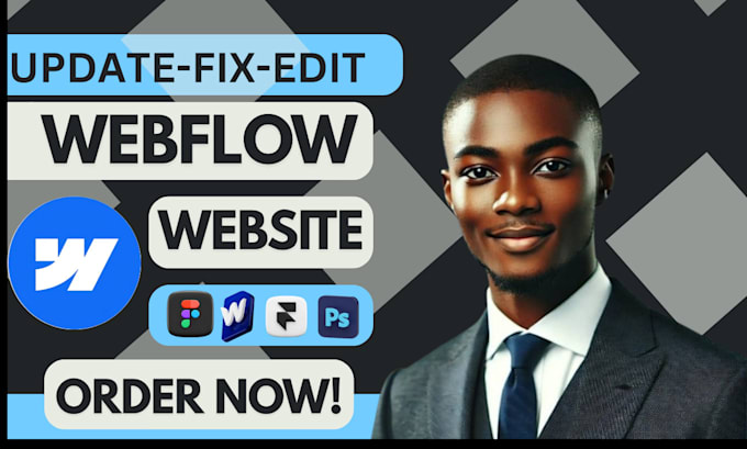 Gig Preview - Edit update fix webflow website convert your figma to webflow and framer wix cms