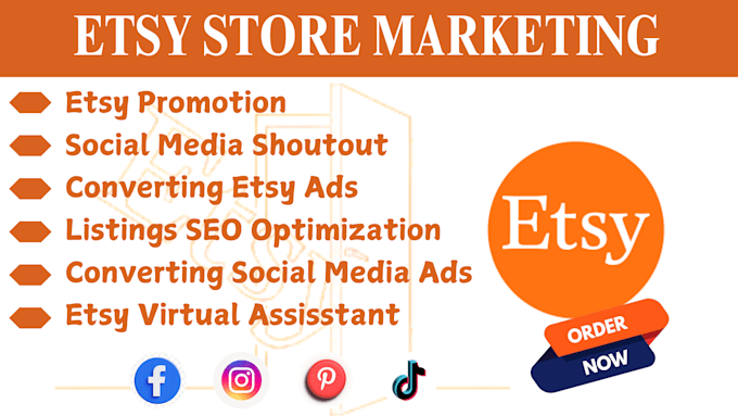 Gig Preview - Do etsy promotion, shopify marketing, etsy traffic, shopify sales and etsy shop