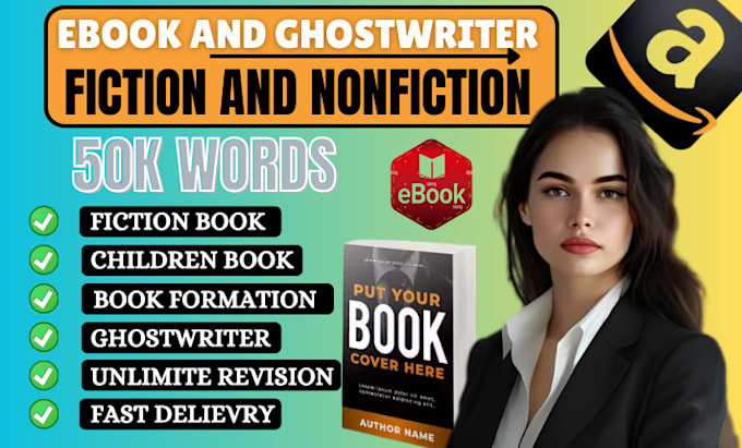 Gig Preview - Ghostwrite fiction and nonfiction books, fitness guides, or ebooks