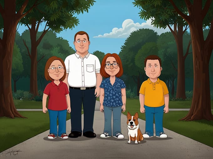 Gig Preview - Custom you in family guy cartoon portrait