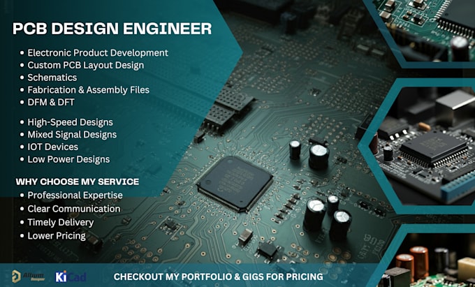 Bestseller - do pcb designs with schematic using altium designer and kicad