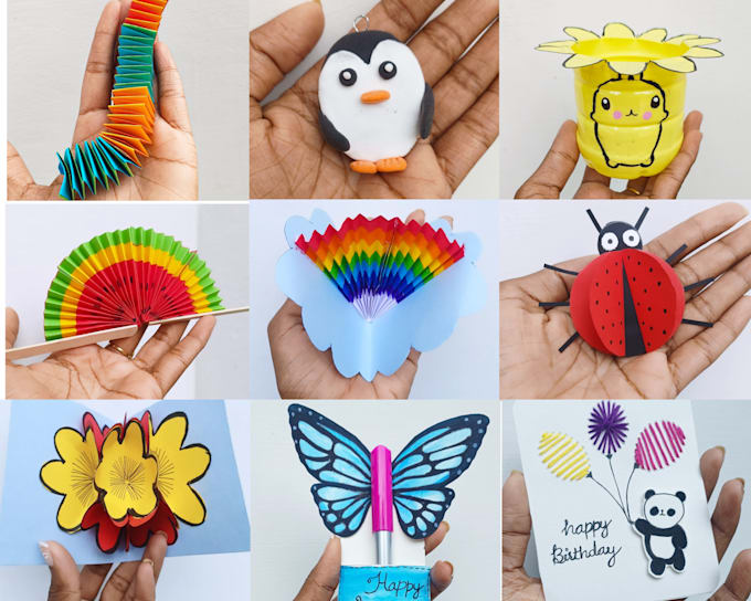 Gig Preview - Create DIY paper craft and clay craft videos for youtube