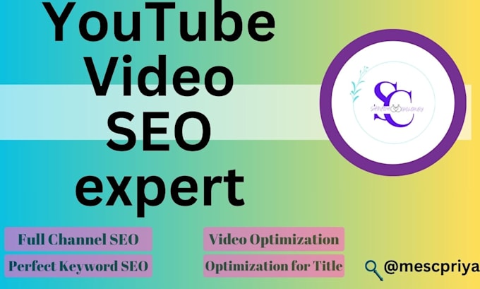 Bestseller - do youtube channel SEO, optimize , description and tags for video