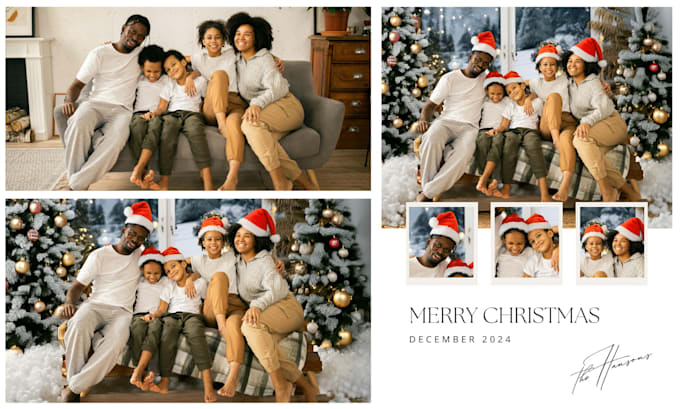 Gig Preview - Transform your photo into a beautiful christmas card or christmas photo