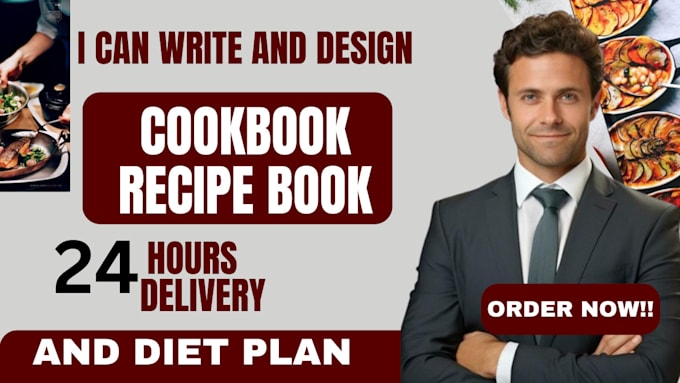 Gig Preview - Write and design quality cookbook recipes, recipe book,cookbook design,meal plan