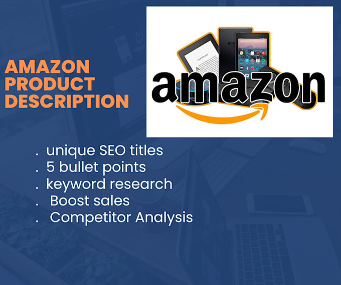 Gig Preview - Write SEO amazon product descriptions and amazon listing