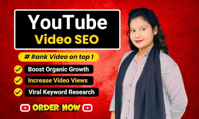 Gig Preview - Optimize youtube video SEO for top ranking