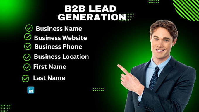 Gig Preview - Do b2b lead generation, email address by using linkedin