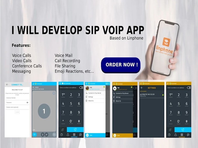 Gig Preview - Build linphone app, video calling app, voip app, softphone app