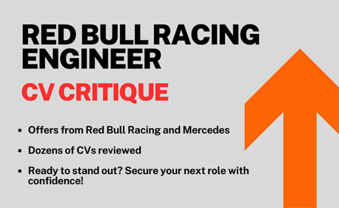 Bestseller - review and edit your engineering CV as a formula one engineer