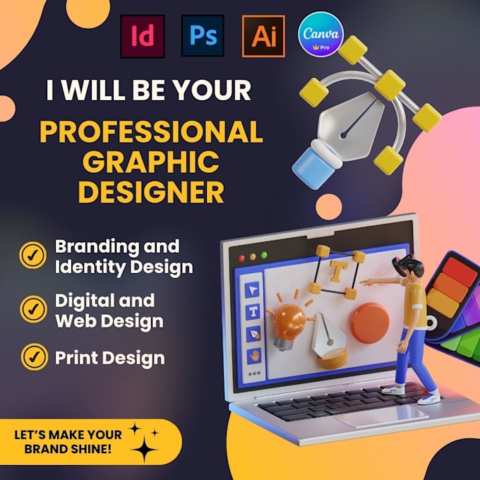 Gig Preview - Be your personal professional creative graphic designer