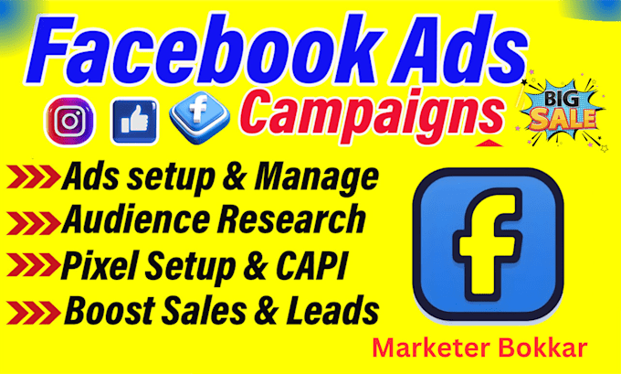 Gig Preview - Do facebook advertising, marketing, fb ads campaign,fb advertising, instagram ad