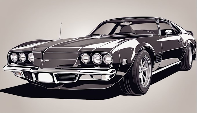 Gig Preview - Make amazing vector car portrait form your car