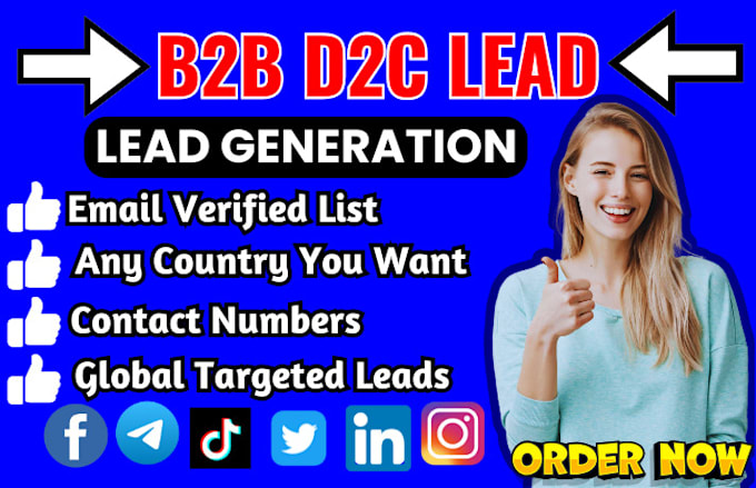 Gig Preview - Do promotion and provide you bulk email list d2c, b2b lead for your industry