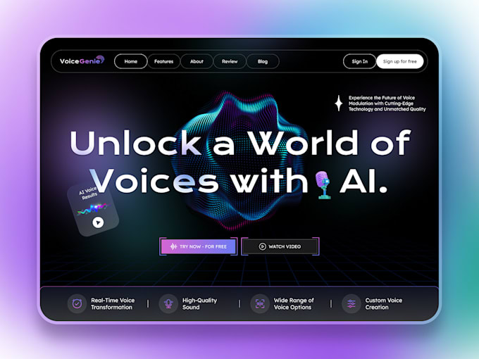 Gig Preview - Develop ai voice over website, ai website customization, ai saas website