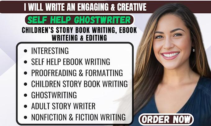 Bestseller - write and edit self help ebooks, childrens storybooks, ebook writing, script