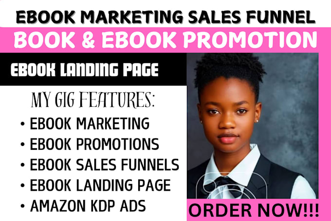 Gig Preview - Book and ebook marketing sales funnel ebook amazon kdp book publishing promotion