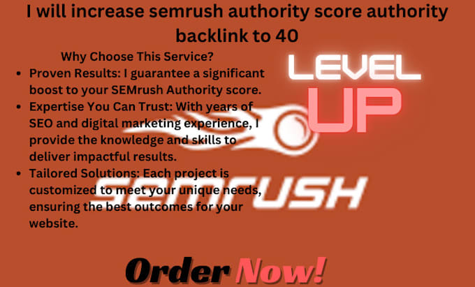 Gig Preview - Get a top semrush authority score for improved website authority