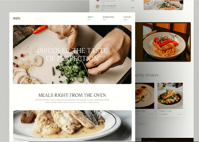 Gig Preview - Build a website for a restaurant, bakery, and food ordering service