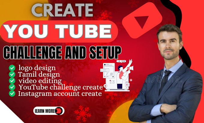 Gig Preview - Create, setup youtube channel with logo, banner,