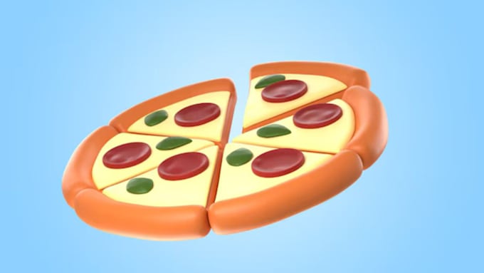 Gig Preview - Create stunning 3d food animation,3d pizza,restaurant food,3d modeling,texturing