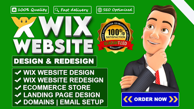 Gig Preview - Wix website design, wix website redesign, wix ecommerce website, wix studio seo