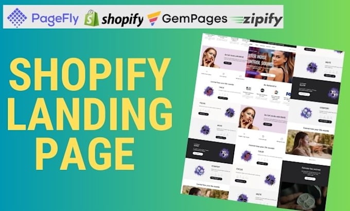 Gig Preview - Create shopify product landing page with pagefly or gempages