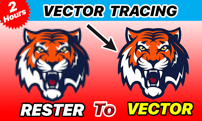 Gig Preview - Do pro image tracing logo raster to vector design in 2 hour