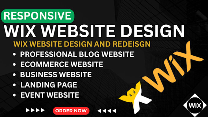 Gig Preview - Create a custom responsive wix website design seo optimization wix landing page