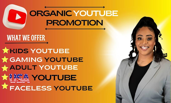 Gig Preview - Do organic youtube video promotion, channel optimization, video SEO, grow views