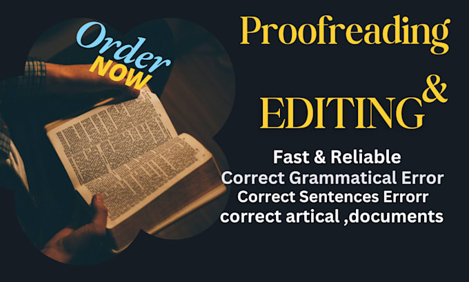 Gig Preview - Proofread and line edit your essay, document, or article