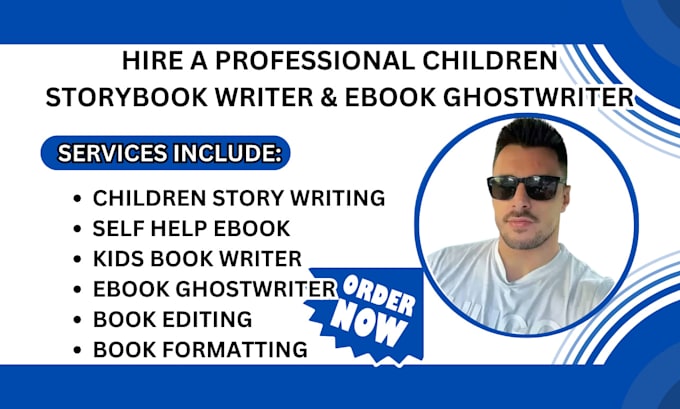 Gig Preview - Be children story book writer self help ebook ghostwriter kids book writing