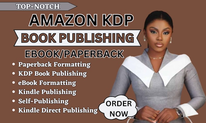 Gig Preview - Format, book cover design, publish, promote your book on amazon and kindle KDP