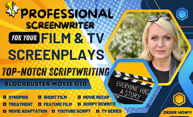 Gig Preview - Movie script writer script writing screenplay tv pilot screenwriting film script