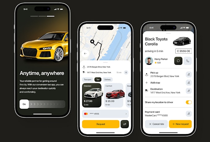 Gig Preview - Develop taxi app, taxi booking app, flutter firebase, uber in react native app