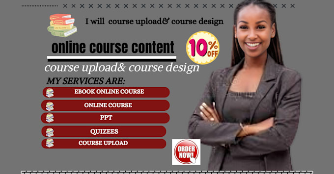 Gig Preview - Create online course content with ppt slides, course upload, course curriculum