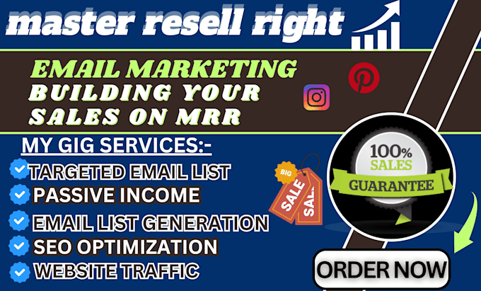 Gig Preview - Promote master resell right with email marketing to boost sales