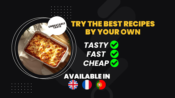 Gig Preview - Create written recipes tailored to your tastes