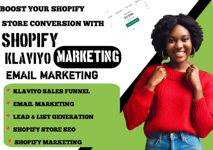 Gig Preview - Do ecommerce shopify social media marketing klaviyo email marketing flows set up