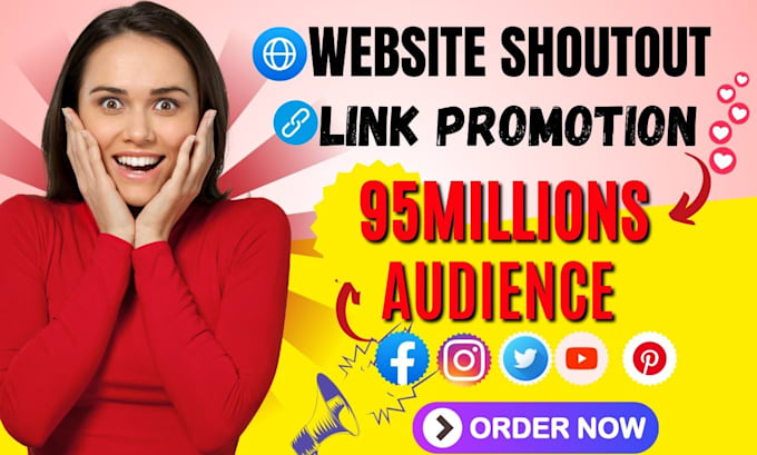 Bestseller - promote shoutout share website link to 95m tiktok fb ig yt twitter audience