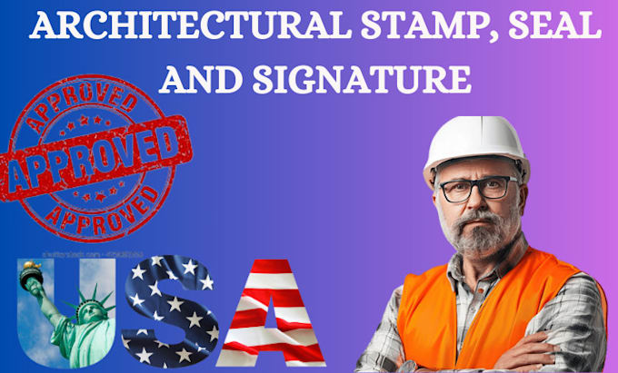 Gig Preview - Stamp and seal your architectural and structural plans for city permit in USA