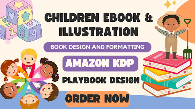 Gig Preview - Do children story children illustration amazon KDP ebook ghostwriter book design