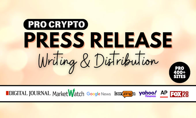 Gig Preview - Create crypto press release, submit press release on yahoo for crypto, nft, web3