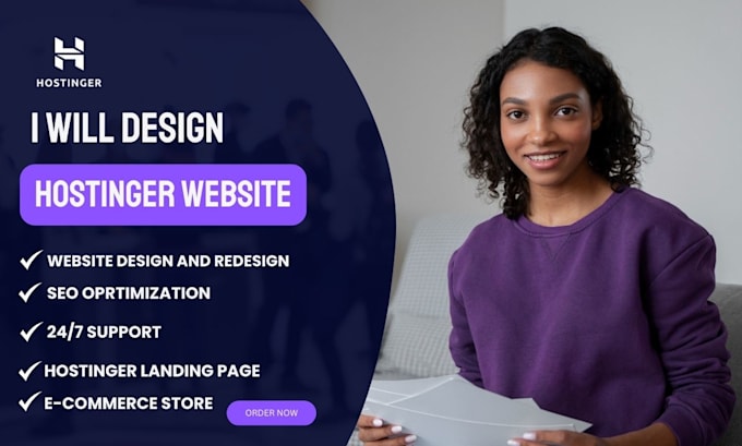 Gig Preview - Design hostinger website redesign hostinger website hostinger ecommerce website