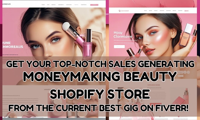 Gig Preview - Design moneymaking beauty shopify store fashion store cosmetics fashion skincare