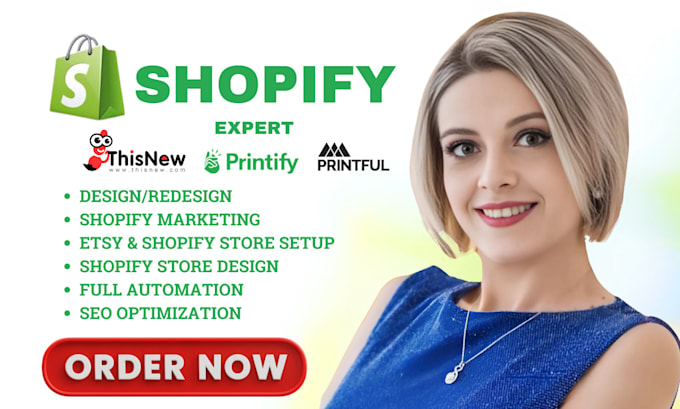 Gig Preview - Build woocommerce printful printify ecommerce store shopify print on demand